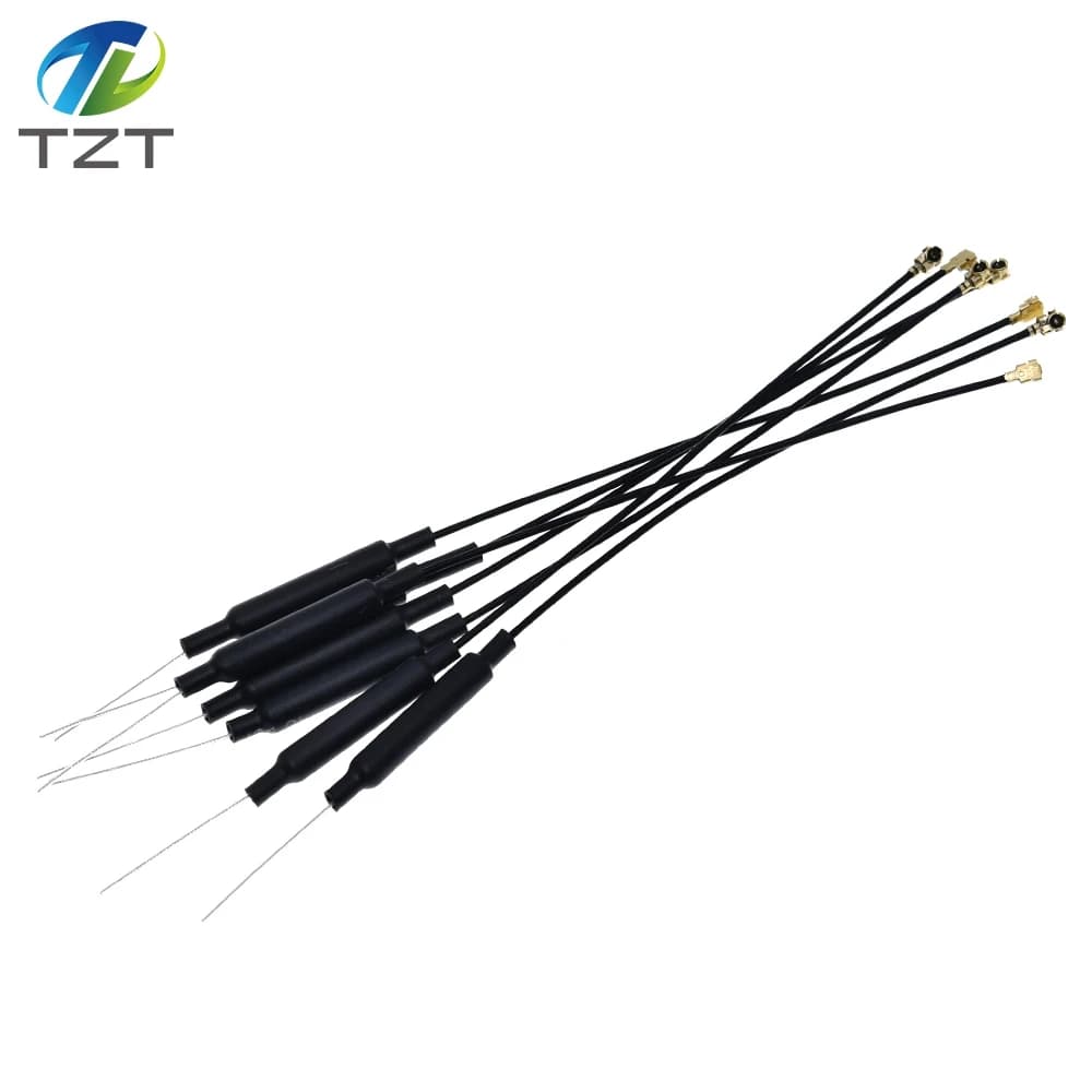 DIYTZT 10/30 Pezzi Antenna WIFI 2.4GHz 3dBi con Connettore Ufl IPX, Antenna Interna in Ottone, Lunghezza 15cm, Cavo 1.13 HLK-RM04 ESP-07