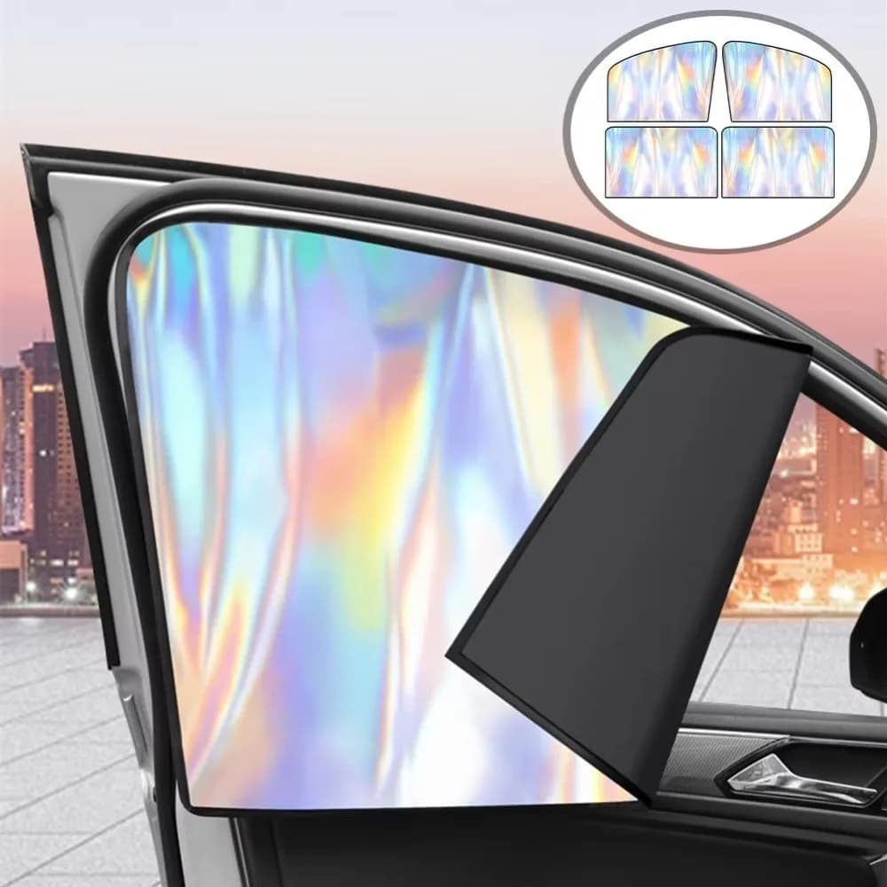Car Accessories Laser Car Side Window Sun Shade Curtains Magnetic Anti-UV Protector Practical Window Sunshade Cover Summer