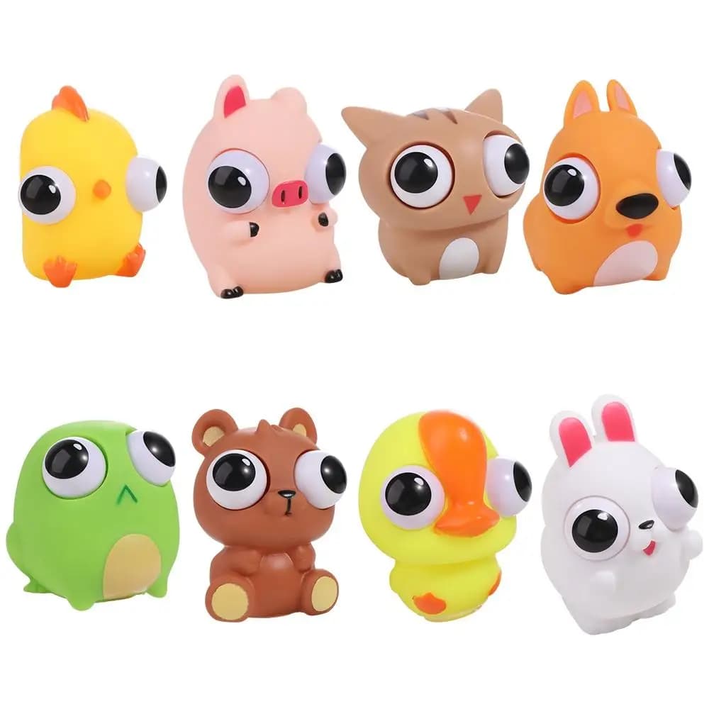 Creativo Morbido Pop Eye Spremere Giocattoli sensoriali Rimbalzo lento Cucciolo di cartone animato Spremere Giocattolo Orso Gatto Coniglio Agitarsi Giocattoli Lavoratori d'ufficio