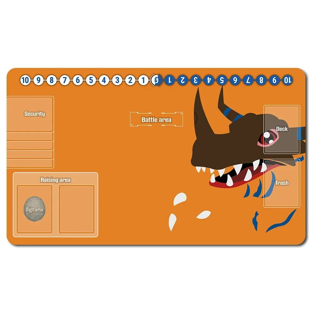 701869 - Tappetino da gioco Digimon per giochi da tavolo Dimensioni 60X35 cm Tappetini da gioco compatibili per DTCG
