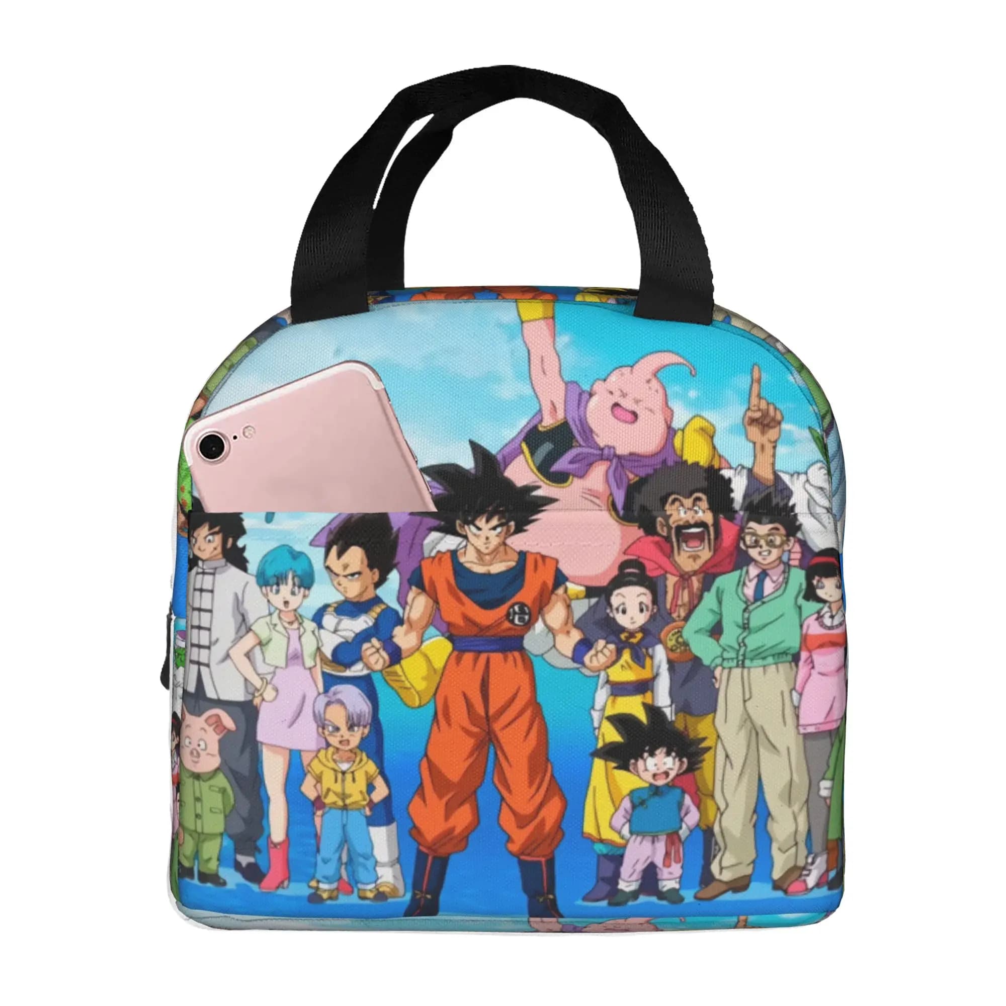 Custom D-Dragon B-Ball Z Gokus Thermal Insulated Lunch Bag Women Cartoon Anime Portable Lunch Container School Storage Food Box