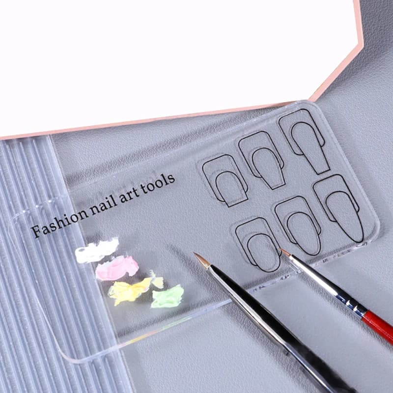 Worktop for practice nail art acrylic, reusable, transparent, thickened, for manicure, flower line, color design, exercise tool