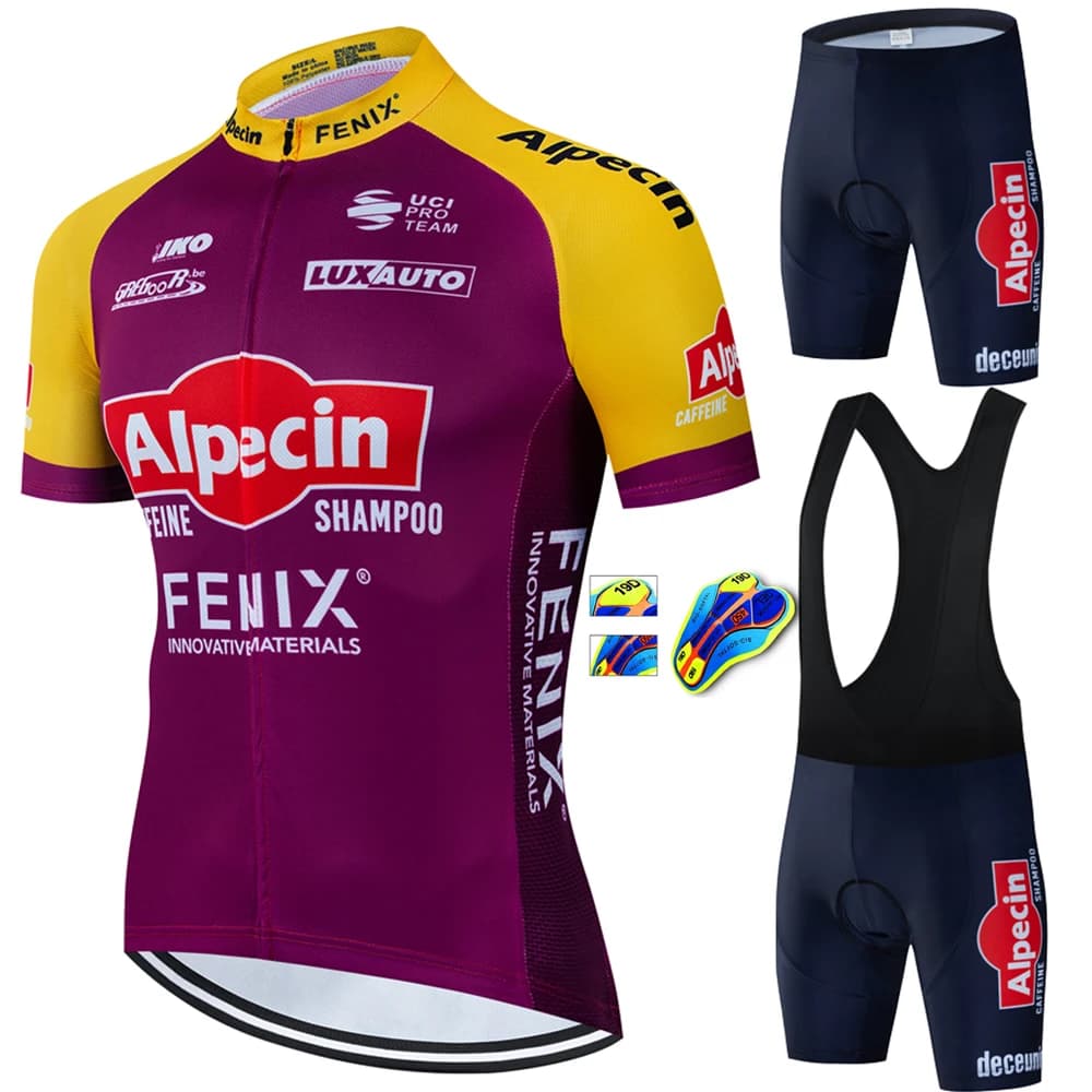 ALPECIN Bi Cycle Jersey Men's Clothing Men Shorts Bicycle Pants Road cycling equipment Man Men's Jumpsuit Set Long Padding Mtb