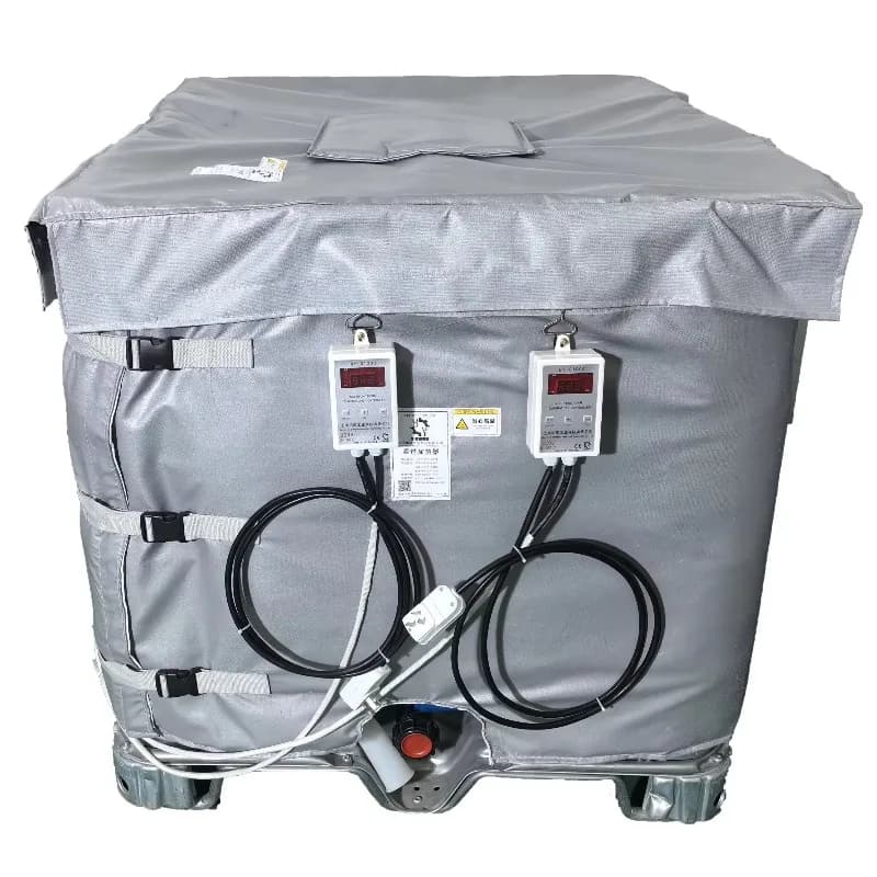 Coperta riscaldante elettrica industriale 220V 3.2kw regolatore di temperatura regolabile per serbatoio IBC resistente alle alte temperature da 1000 litri