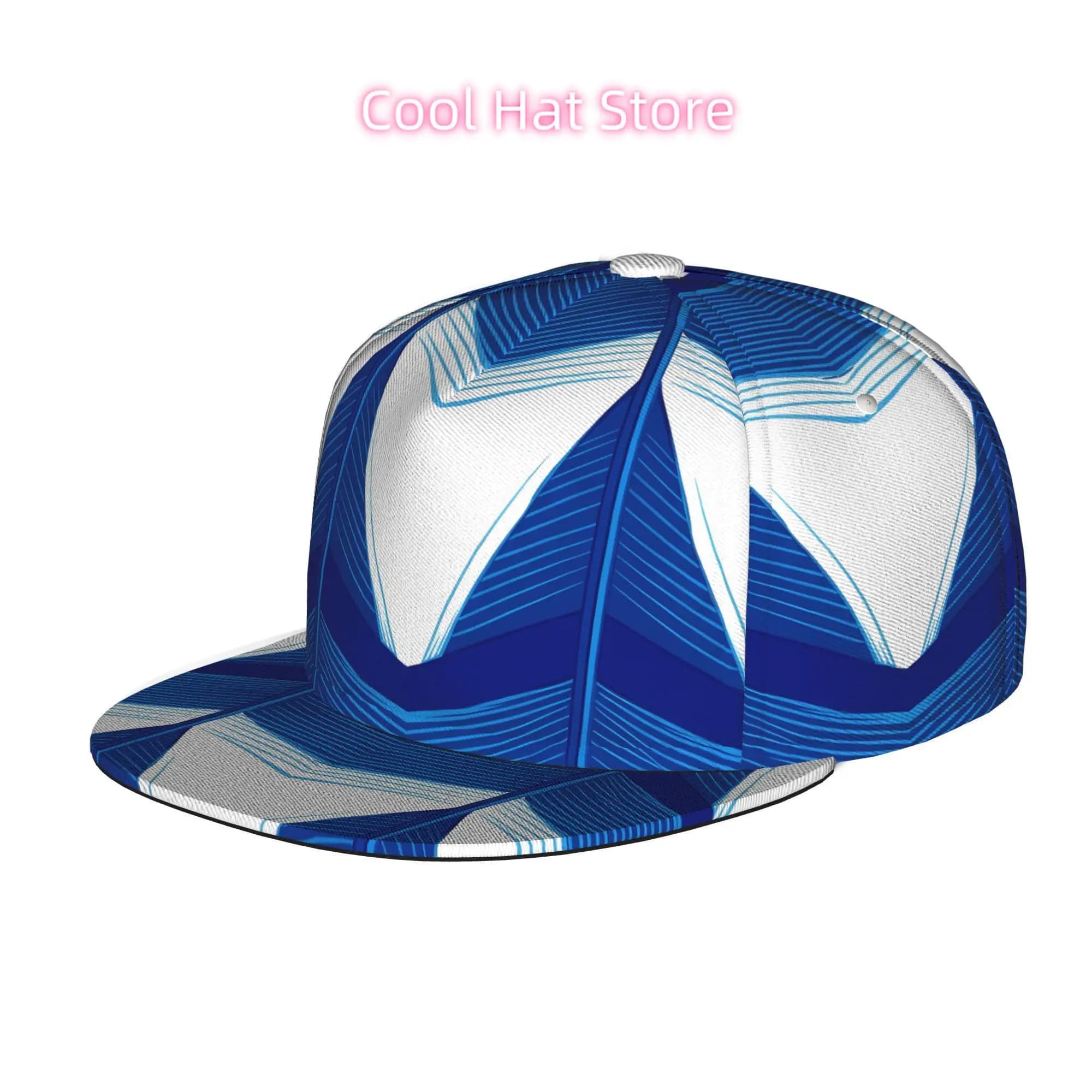 Cappello Trucker Snapback Blu e Bianco con Freccia per Uomo e Donna - Berretto da Baseball Regolabile con Visiera Piatta, Morbido e Adatto per Skateboard, Da
