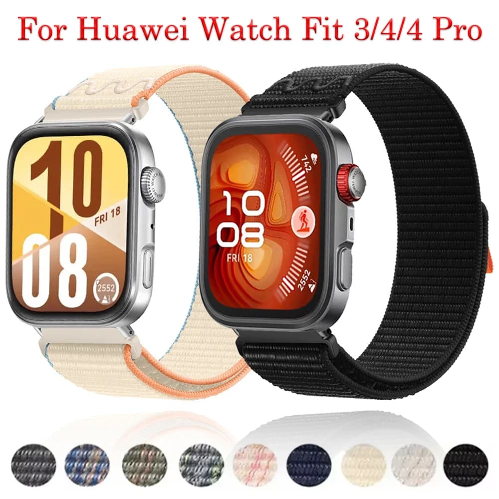 Cinturino in nylon intrecciato per Huawei Watch Fit 4 Pro/Fit 4 Bracciale sportivo traspirante di ricambio per accessorio Huawei Watch Fit 3