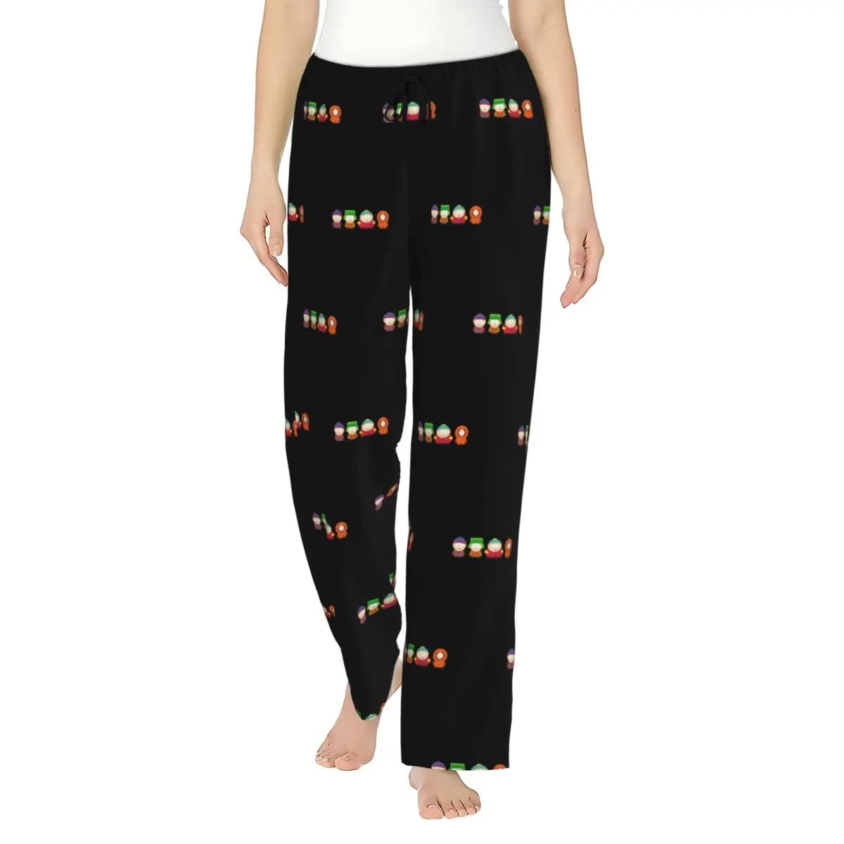 Custom Southpark Boys Cartoon Anime Women Pajama Pants Lounge Sleep Sleepwear Bottoms with Pockets