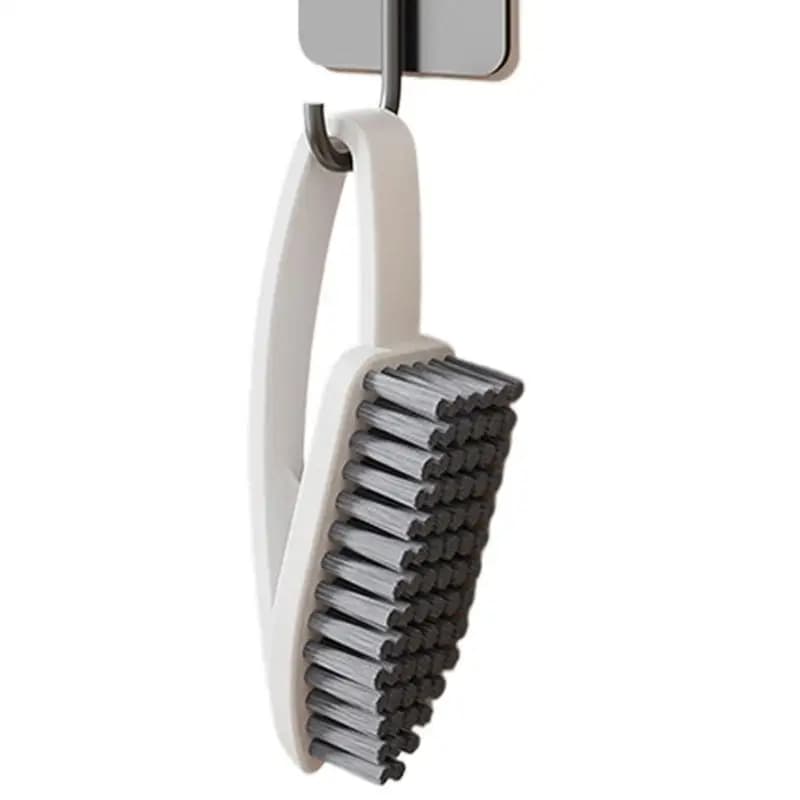 Spazzola per crine di cavallo per manico in pelle Spazzola per lucidare scarpe con setole morbide Strumenti multifunzione per la pulizia della casa per le donne