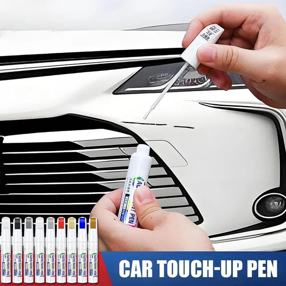 Penna per ritocchi per auto bianca Riparazione dei graffi Pittura a cera Rimozione dei graffi Riparazione della vernice per auto Strumento di manutenzione automatica della vernice per ritocchi bianca