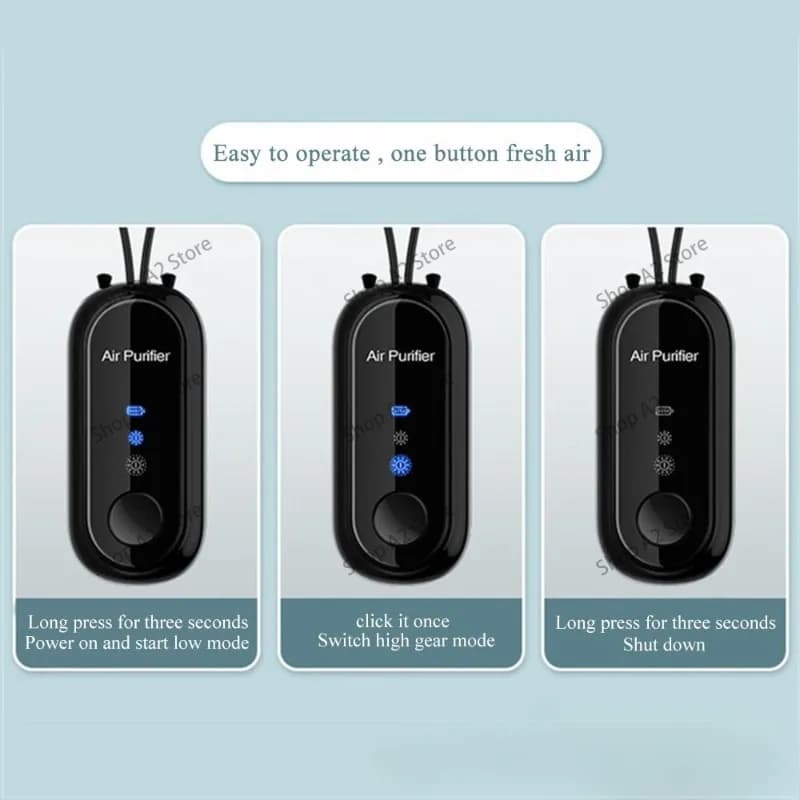 Hot Sale Portable Neck Air Purifier 1 2B Negative Ion Purifying Necklace Wholesale