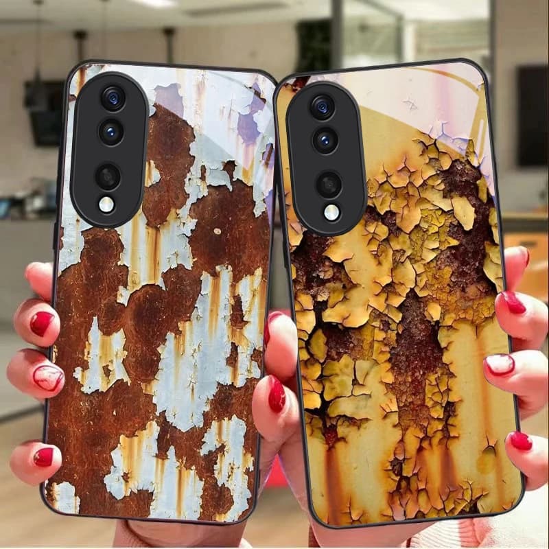 Raw embroidery texture For Honor X6 X9c X9 X6b X8a X8 X9b X5b Plus X8b X5 Plus X30 X9c Smart X5b X9a X30 X50i Glass Phone Case