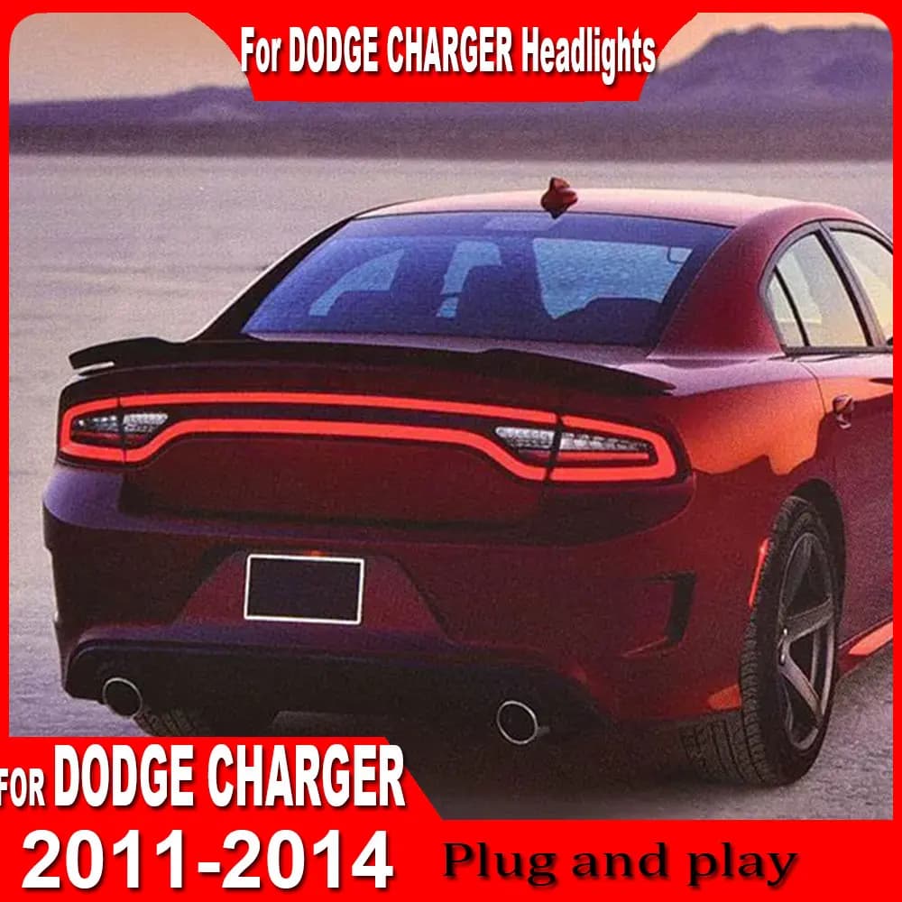 Auto Styling fanale posteriore per Dodge Charger Luci 2011 2012 2013 2014 Fanale posteriore a LED DRL Segnale Freno Retromarcia Accessori auto