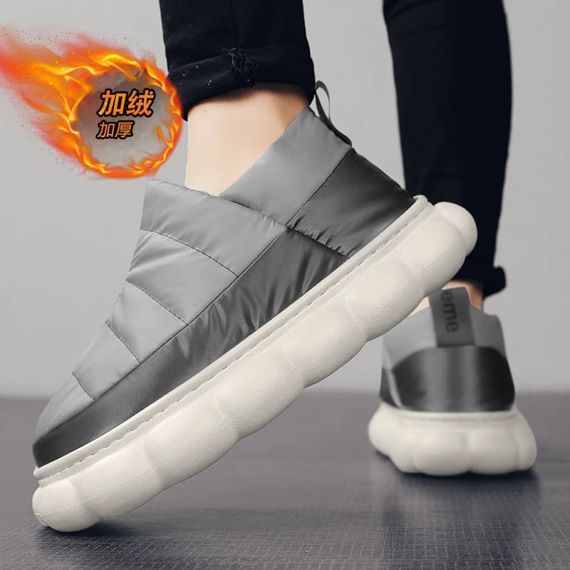 Multi-Scene Slip on Winter Boots Anti-Slip Soft Insole Design, Chafe-Free Light Fleece Warm for Long-Time Outdoor Hiking Use