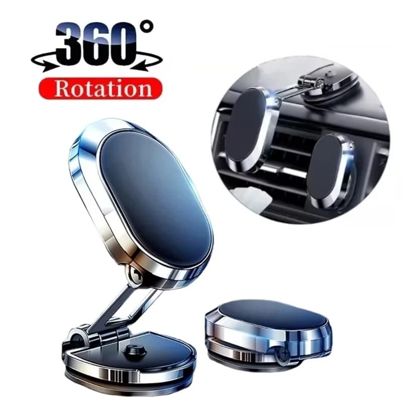 1080° Rotatable Magnetic Car Phone Holder Foldable Magnet Smart Phone Stand For iPhone/Oppo/Realme Car Accessory Mount Dashboard
