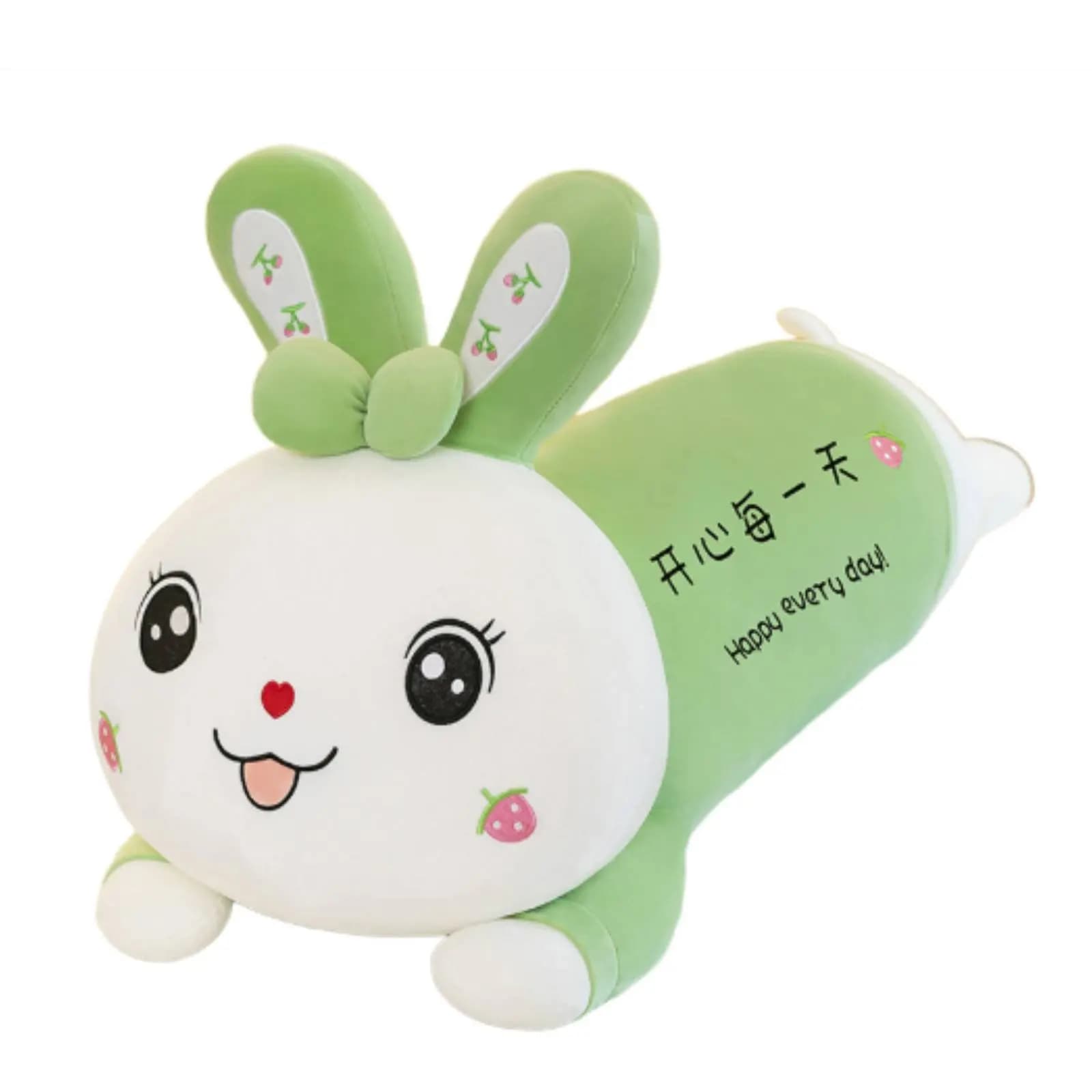 Peluche Coniglietto Carino, Cuscino Lungo, Morbido Pupazzo Imbottito per Bambini, Ragazze, Cuscino per Gambe per Chi Dorme di Lato, Design Casuale