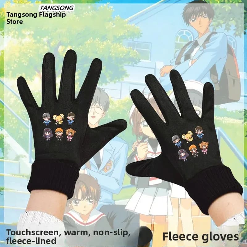 Guanti Invernali da Ciclismo Touchscreen Unisex, Foderati in Pile, Modello Halla Small Sakura, Nuovo Stile 2025, Guanti Caldi Touchscreen