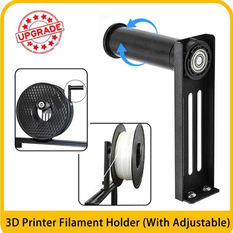 Support for 3D Printer Filament Bobbins, ABS PETG PLA Bobbins Updated with Rotating Bearing for Ender 3 CR10