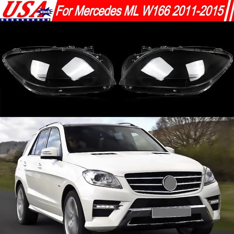 Sinistra Destra Lente Faro Copertura Trasparente Per Mercedes Benz W166 ML350 ML400 GL350 GL500 GL63 AMG 2011-2015 Paralume Faro