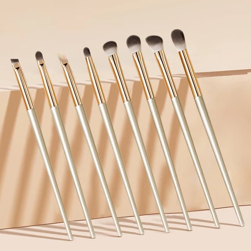 Set di 5/7/10/12 Pennelli Professionali per Trucco con Pennelli per Fondotinta, Blush, Ombretto, Contouring e Cipria