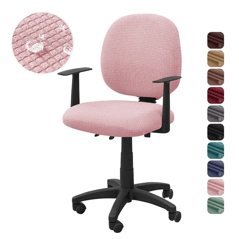 2 pz/set idrorepellente Coprisedia da ufficio Polar Fleece Stretch Fodere per sedie per computer Rotante Coprisedile da gioco Protezione