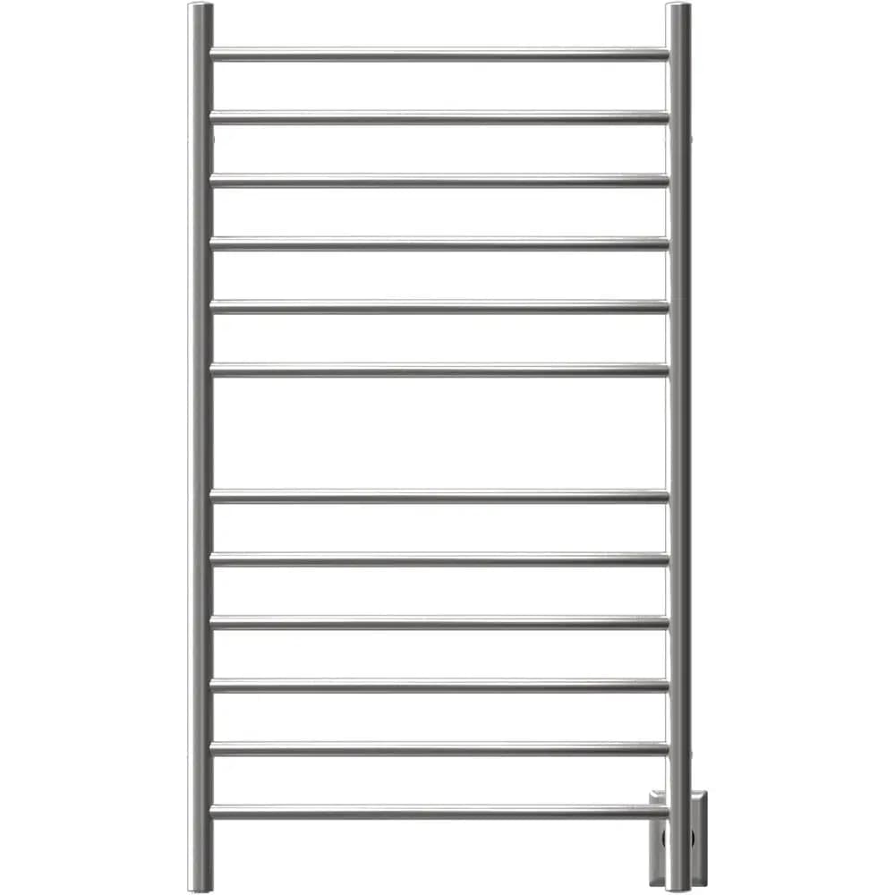 Scaldasalviette Elettrico Curvo RWHL-CB Radiant Grande a 12 Barre, Collegabile alla Rete, Finitura Spazzolata
