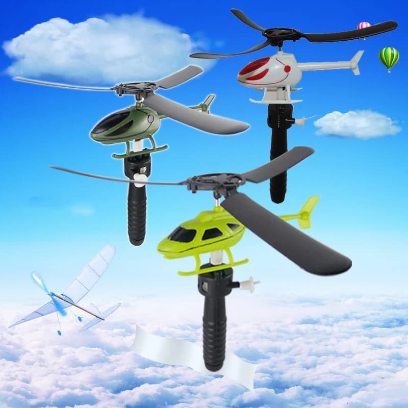 Nuovo giocattolo educativo elicottero giocattolo da esterno regalo tirare fili elicotteri RC Fly Freedom coulisse per regali per bambini giochi