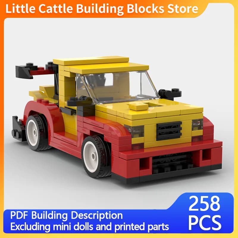 City Car Model MOC Building Bricks K-Performance Modified Vehicle Modular Technology Children Holiday Gifts Assemble Toys Suit
