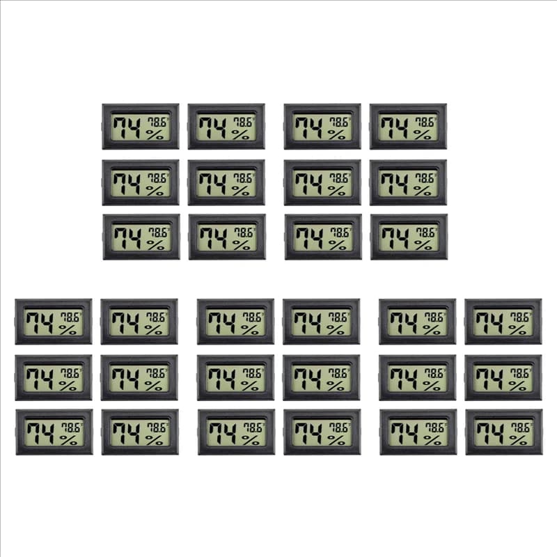 B97A-30Pack Mini Hygrometer Indoor Humidity Meter Hygrometer Digital Thermometers Humidity With (℉) For Greenhouse, Garden