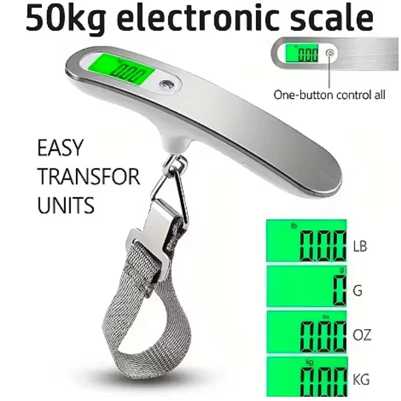 1PC nuove bilance portatili facili bilance elettroniche 50KG bilance portatili per bagagli bilance portatili mini