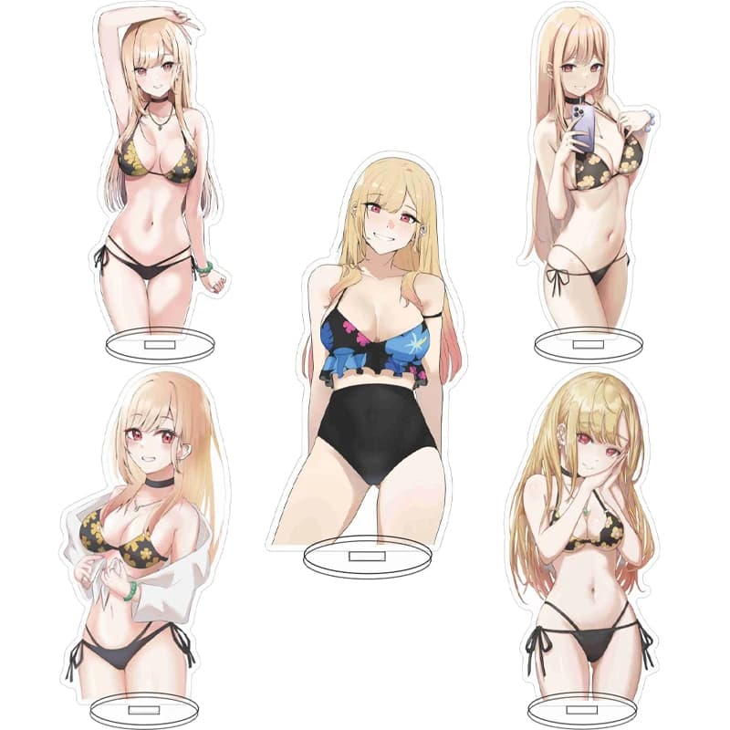 16CM Anime My Dress-Up Darling Marin Kitagawa Swimsuit Acrylic Big Stand Figure Cos Ornaments Chrismas Gifts