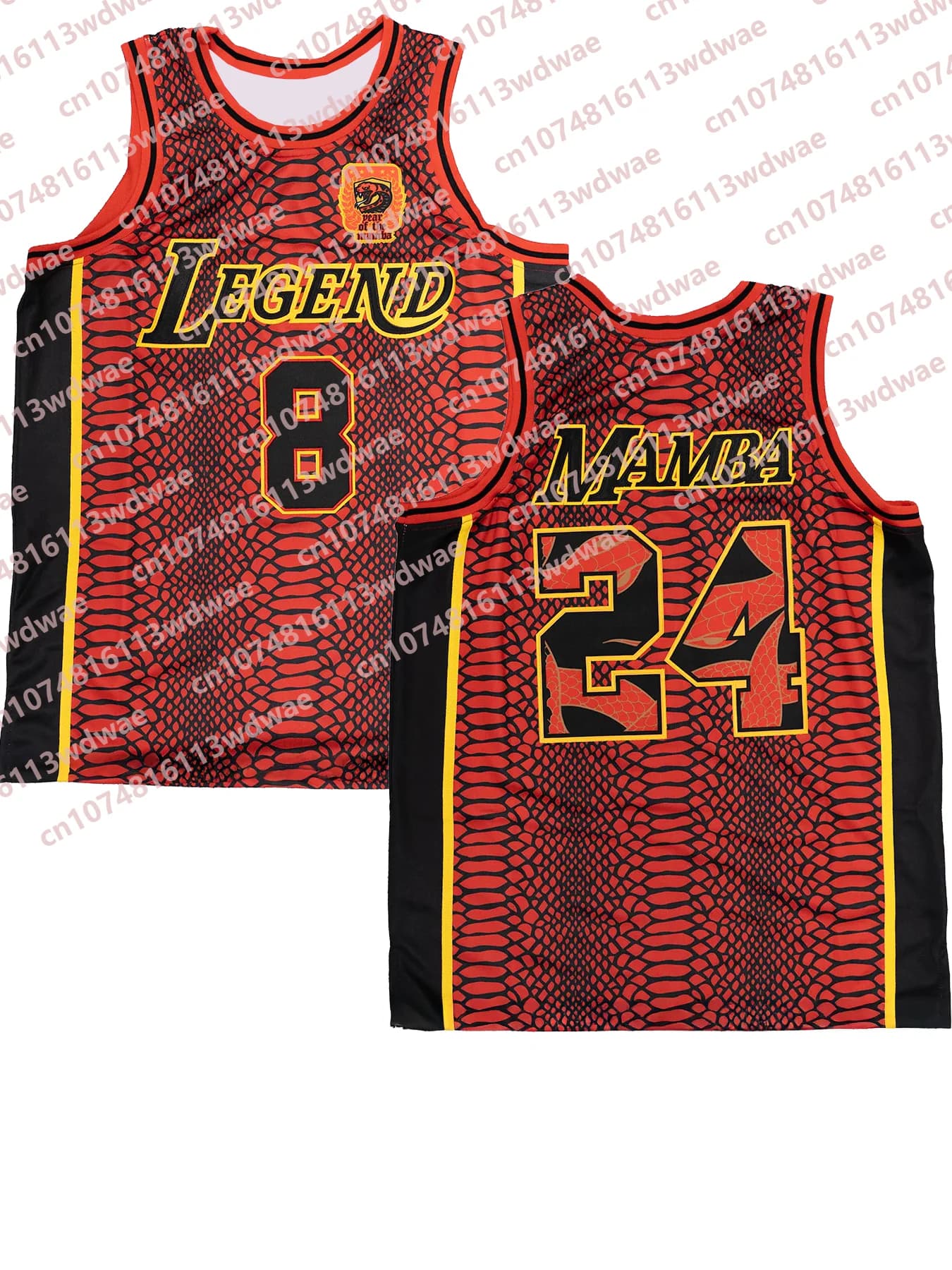 2026 New Mamba Legend 8 24 Snake Skin Basketball Jersey Men Sleeveless Retro Fan Sports Tank Top Streetwear Kid Uniform