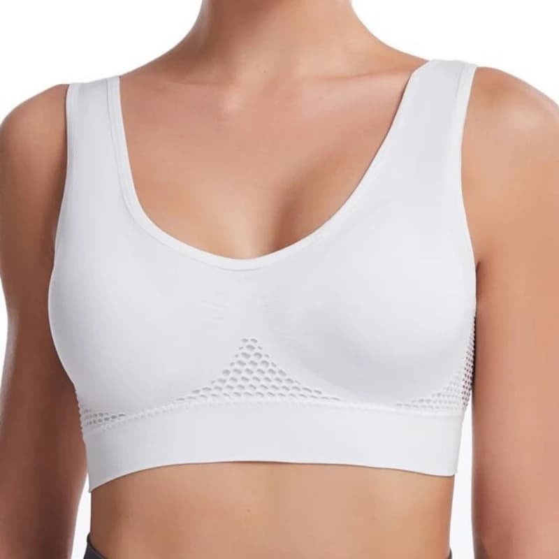 S-7XL Plus Size Grid Air Holes Sports bra without ferret Intimate for women Anti-shock Yoga Running Bra Digging out the vest
