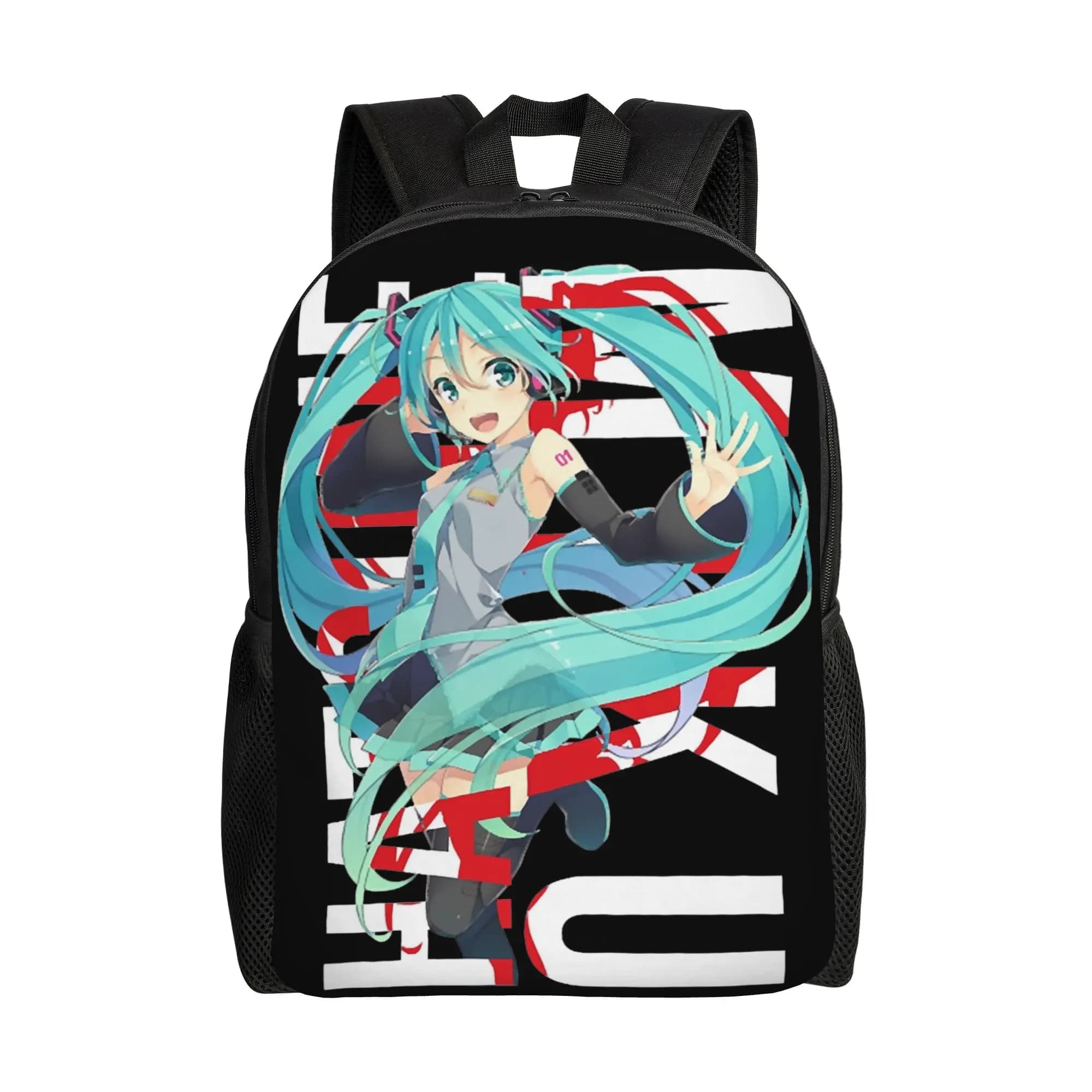Zaino Hatsune Miku per uomo e donna, casual, per scuola superiore, lavoro, borsa a tracolla per college, anime, per esterni