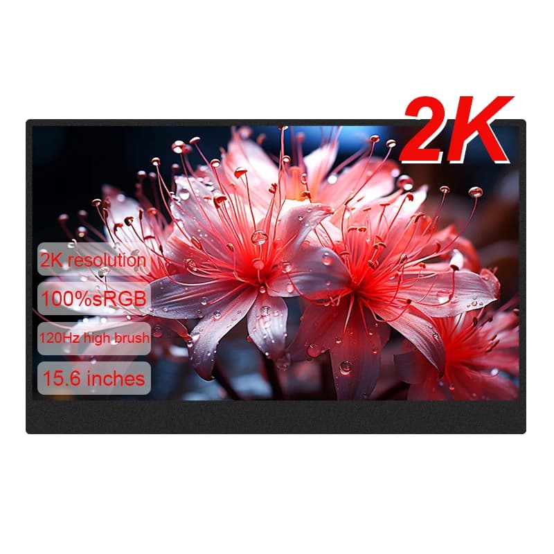 LANLIPU Monitor portatile da 15,6 pollici 120HZ 2K 100% sRGB Espandi Display Monitor del computer per PC/telefono cellulare Xbox Switch PS4/5/Laptop