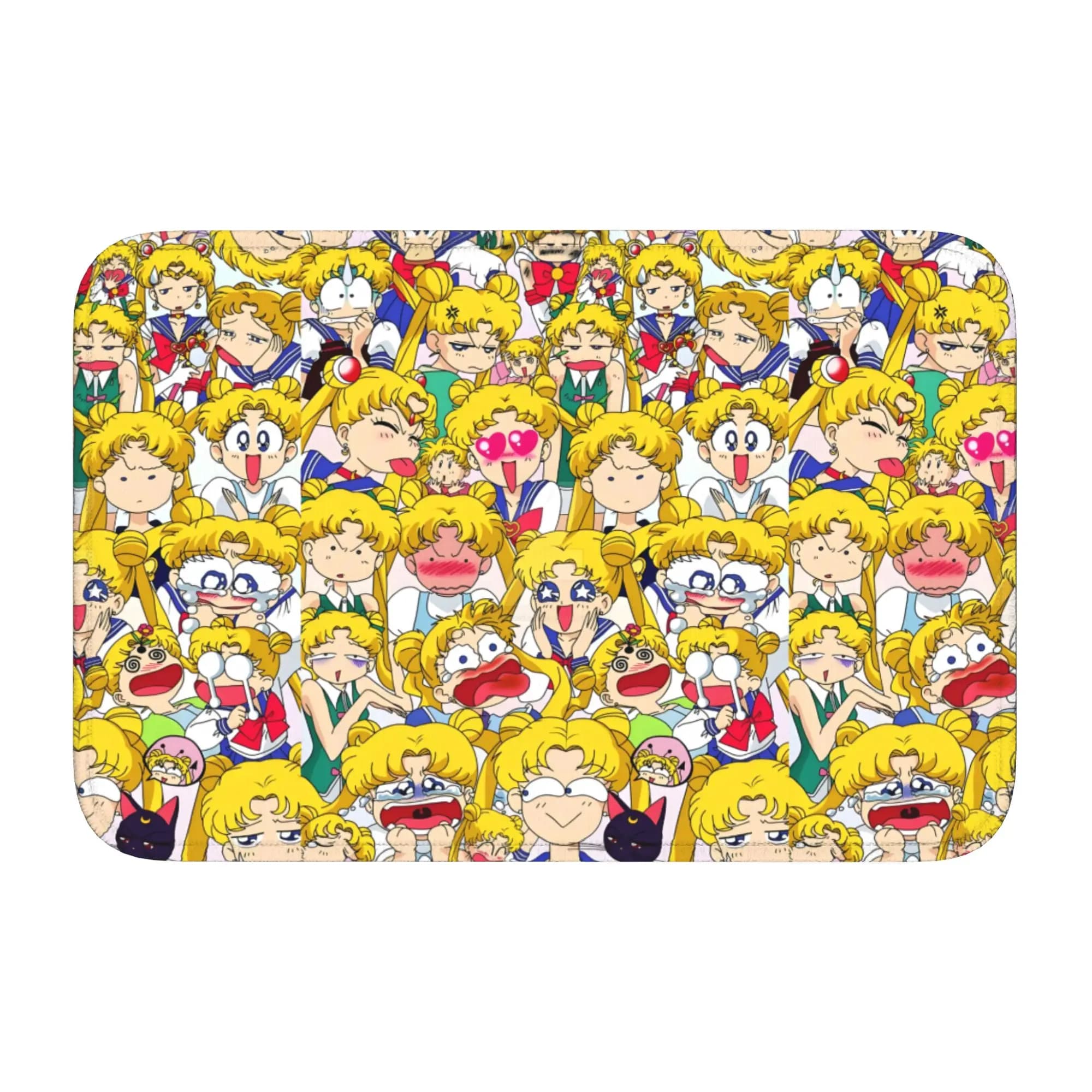 Sailors Moons Cute Cartoon Front Door Mat Interior slip, waterproof, anime door mat, entrance carpet, living room, foot mat