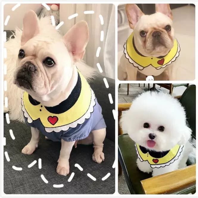 Dog Bib Neckerchief Cat Bow Scarf Pet Saliva Towel Grooming Arc Design Dress Up Accessories for Dogs Pets