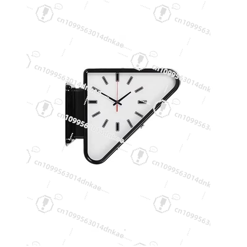 Triangle Shape Metal Wall Clock, Silent Watch from Hanging to Wall