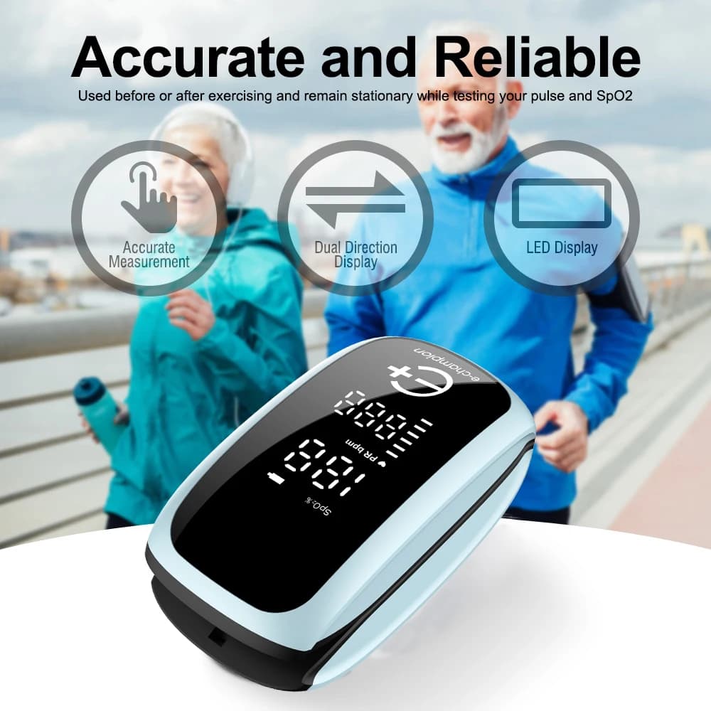 AiQUE Rechargeable Medical Digital Pulsossimeter by Dite Oxygen Saturation Meter in Blood SPO2 PR Monitor Oximeter