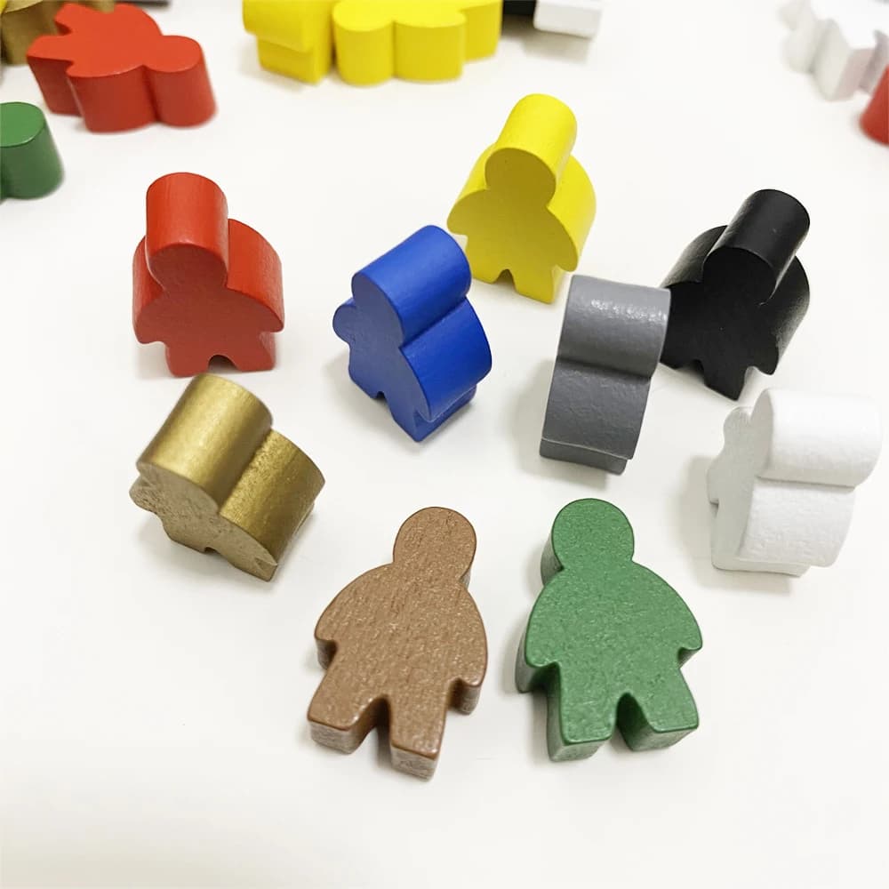 10 pezzi/set 20*14*8mm pezzi degli scacchi umanoidi in legno accessori per giochi da tavolo
