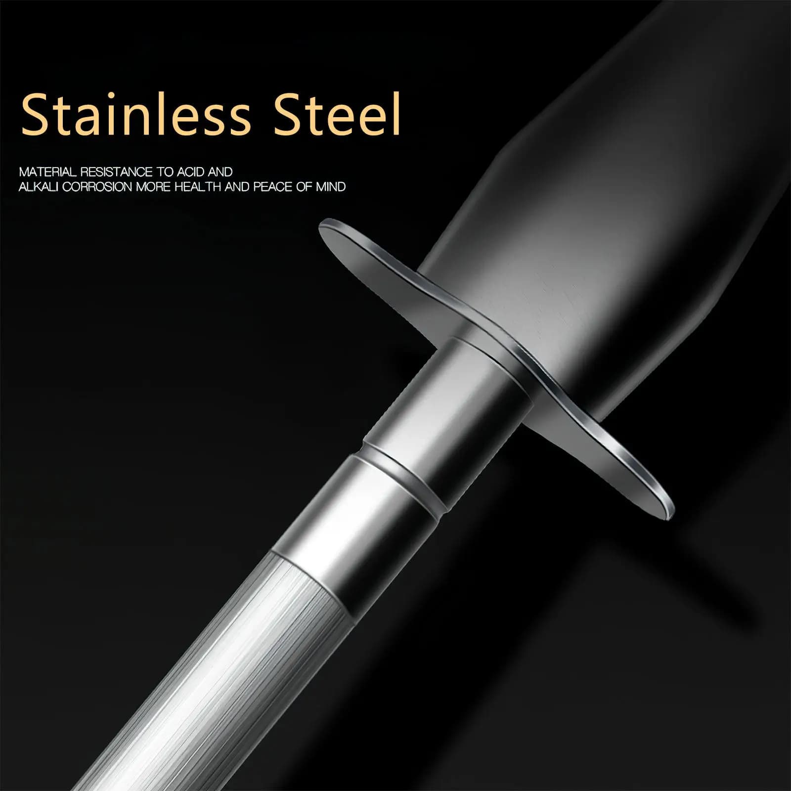 Affilatore Manuale in Acciaio Inox per Coltelli e Lame, Asta per Affilatura, Gadget da Cucina Robusto, Sicuro e Affidabile