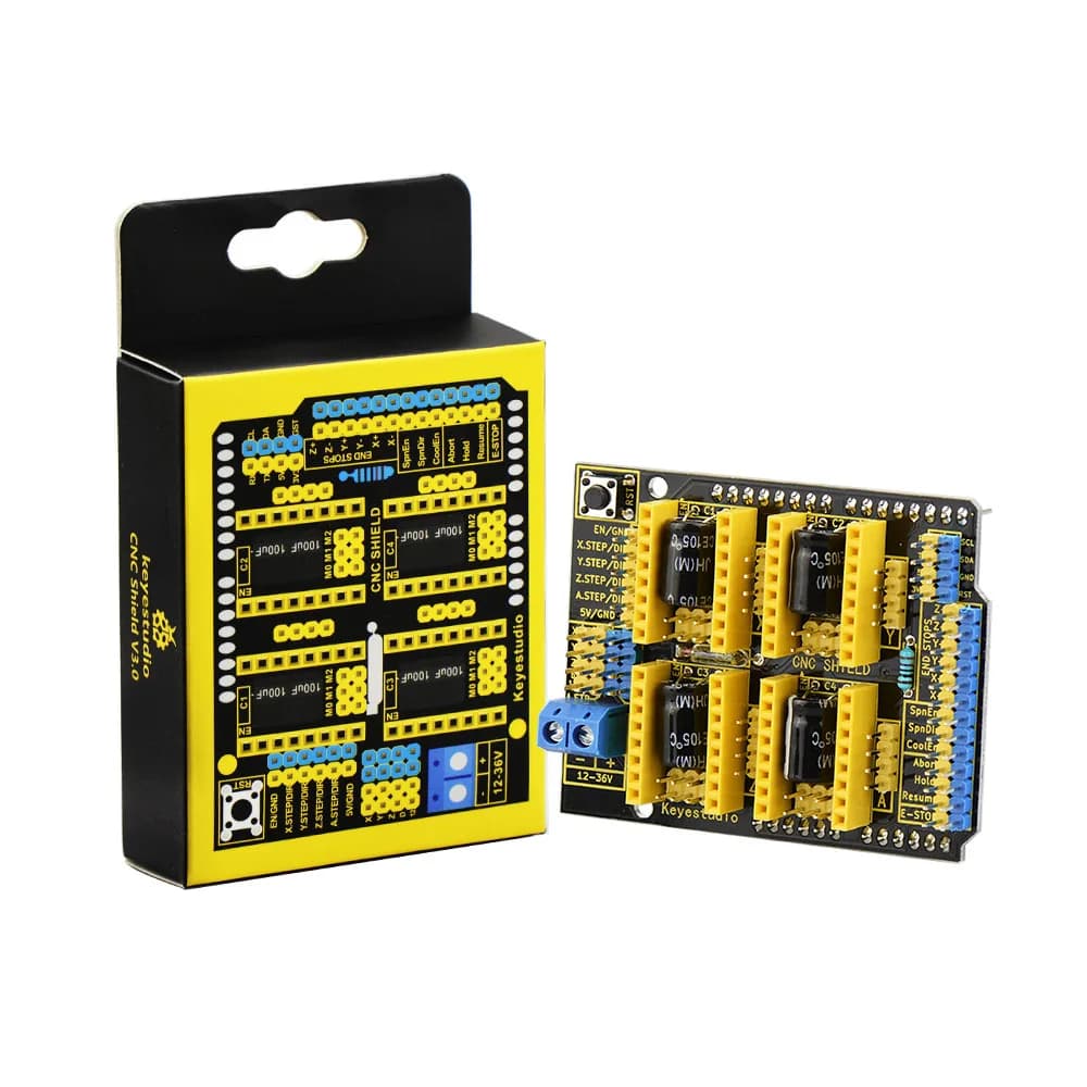 Keyestudio CNC Shield V3 /V4 Shield Board per macchina per incidere CNC Arduino compatibile con Arduino UNOR3 e Arduino Nano