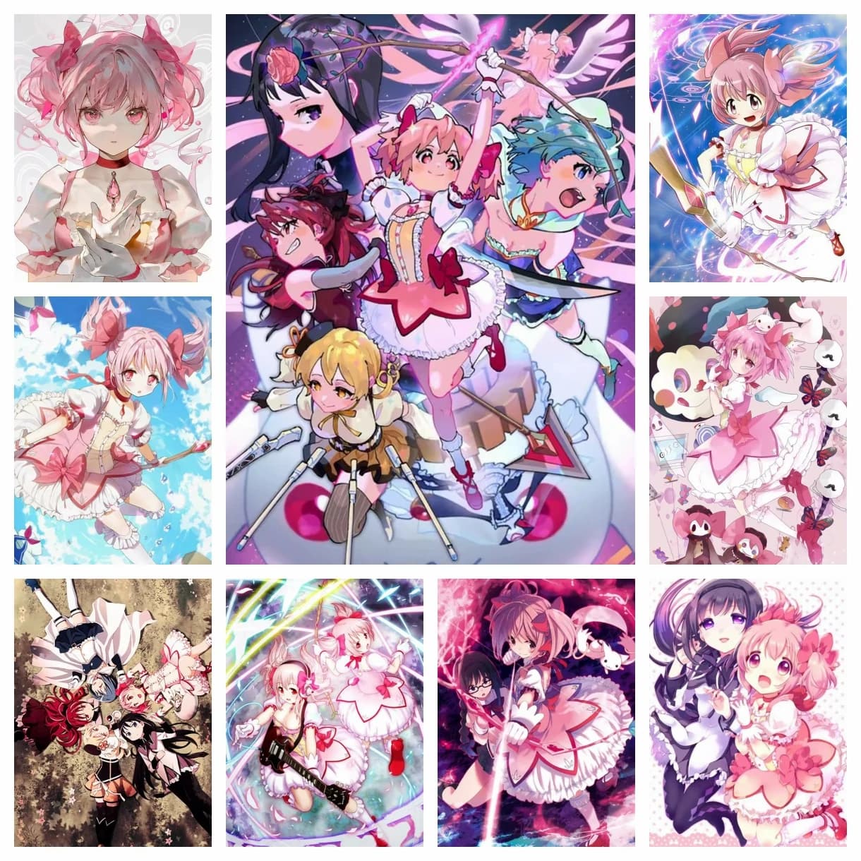 2024 New 5D DIY Puella Magi Madoka Magica Diamond Painting Kit Diamond Embroidery Color Oil painting Hand Mosaic art home decor
