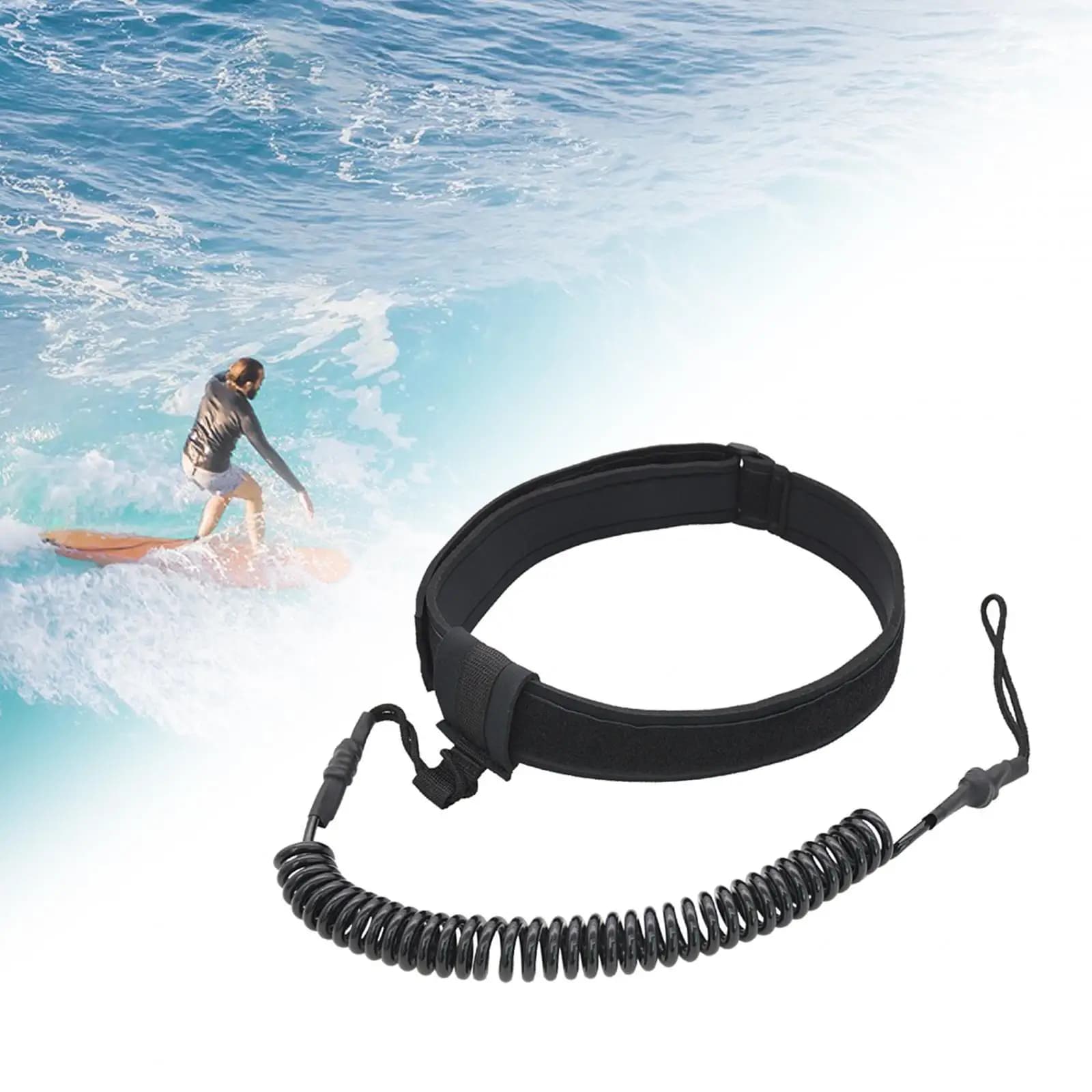Guinzaglio per tavola da surf con guinzagli per bobina per tavola da paddle da 10 piedi Guinzaglio di sicurezza per kayak Stand up Paddleboard Fishboard Tavola da surf Skimboard