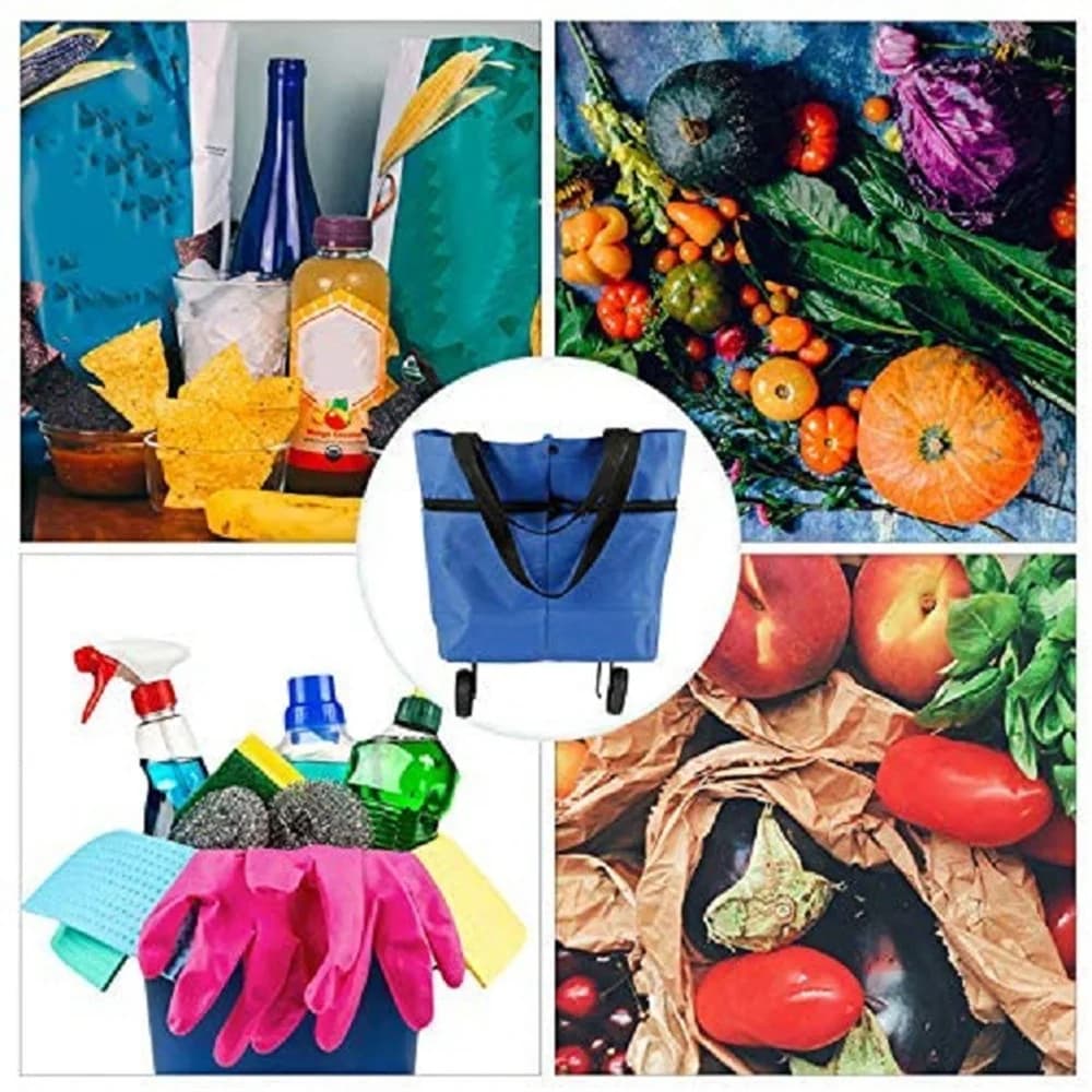 Borsa per carrello della spesa pieghevole Borse per la spesa riutilizzabili Organizzatore di alimenti Regali ideali per parenti e amici
