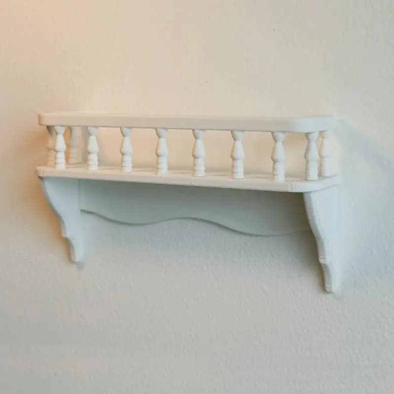 Scaffale portaoggetti in scala 1:12 per casa delle bambole, mini scaffale da parete per decorazioni fai da te di scene in miniatura