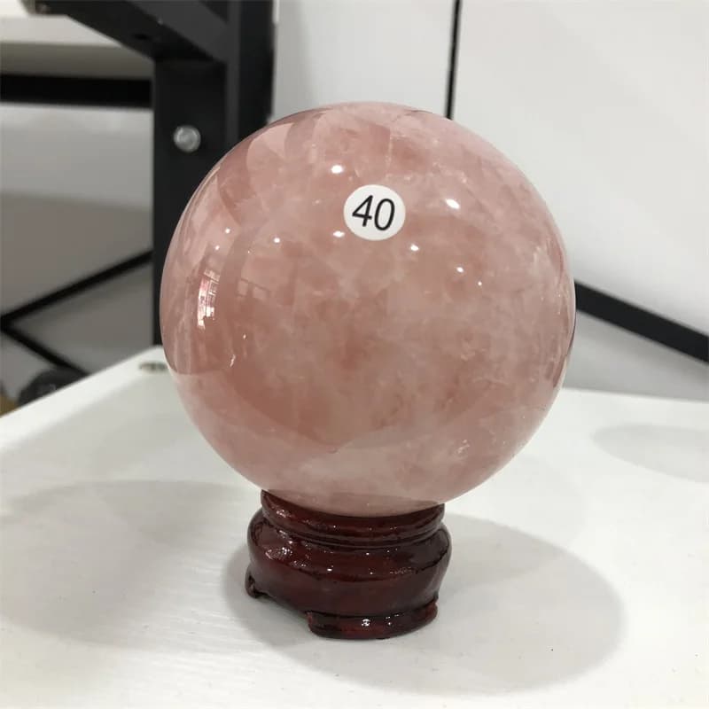 Natural Crystal Rose Quartz Sphere Smoky Quartz Ball For Decoration