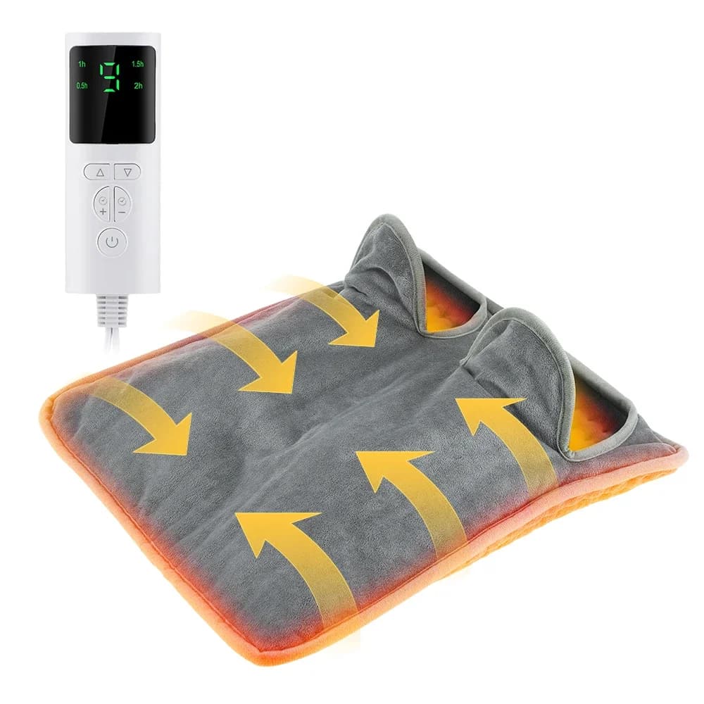 Electric Foot Heating Pad Washable Feet Warmer Household Soft Plush Thermal Blanket Foot Warming Mat for Home Office Bedroom