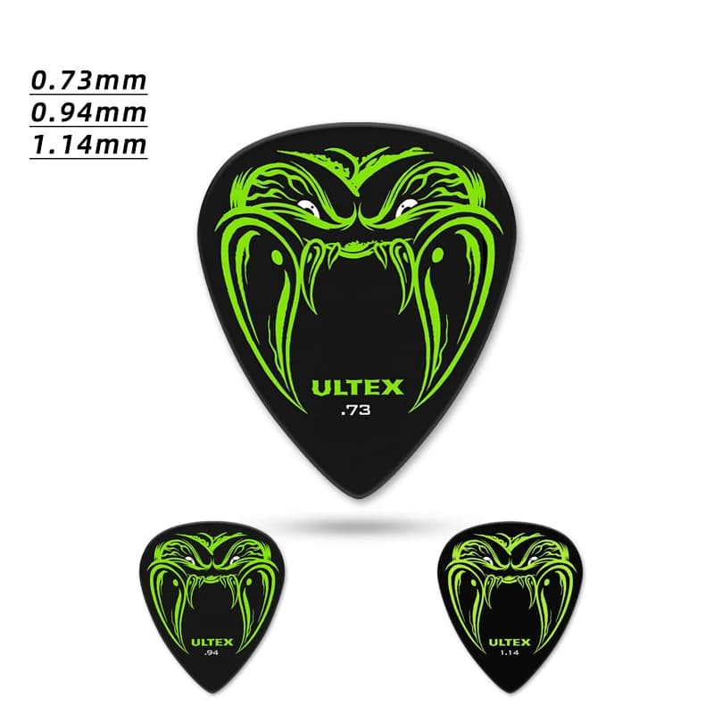 Scegli Dunlop. PH112R Hetfield zanne plettri per chitarra acustica/elettrica in materiale ULTEX. Ci sono specifiche 0,73/0,94/1,14 mm.