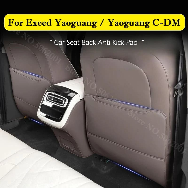 Per Exeed Yaoguang C-DM 2023-2026, Protezione in Pelle per Bracciolo Posteriore Sedile Auto, Tappetino Anti-Calcio, Copertura Decorativa per Interni