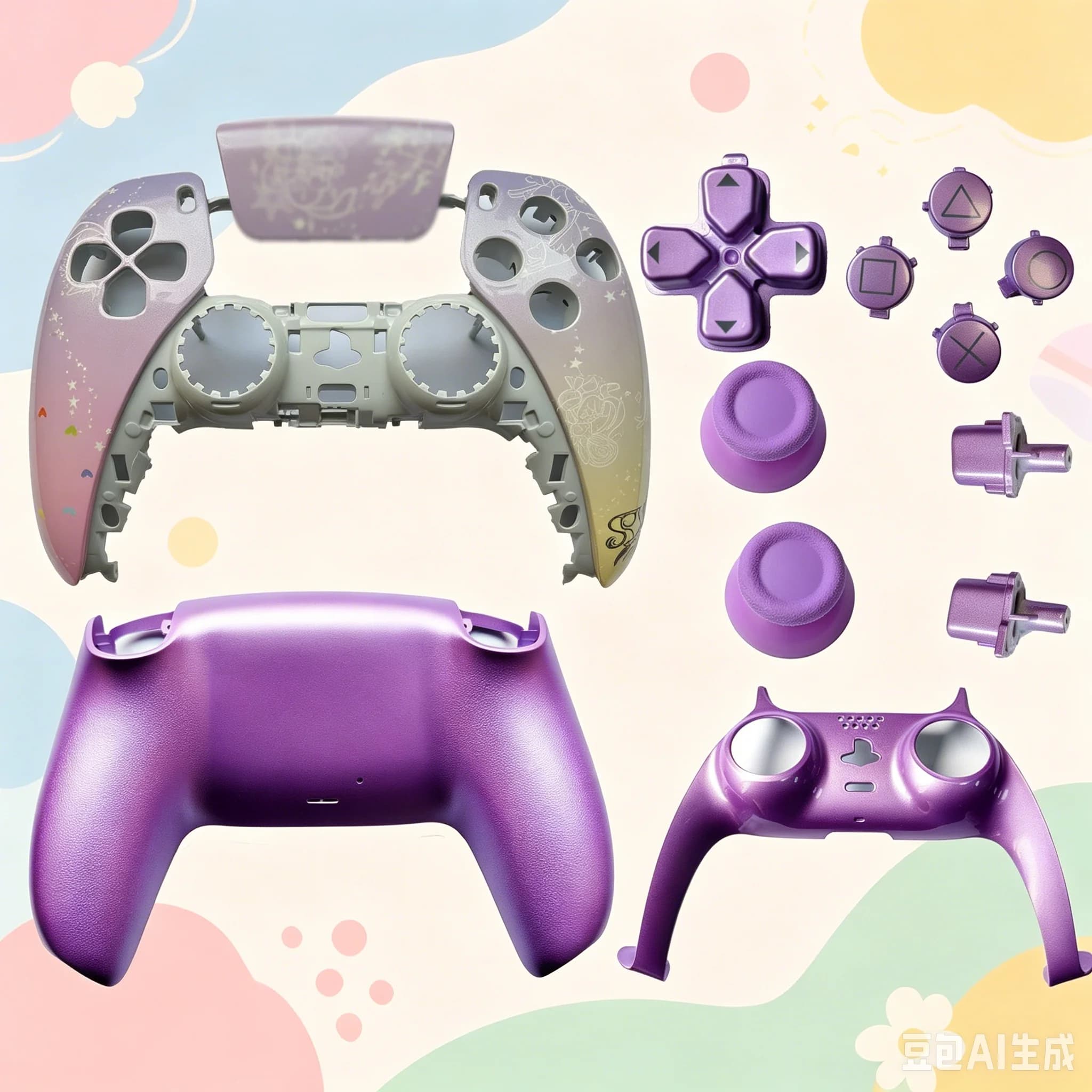 Kit Scocca Edizione Limitata per Controller PS5 - Faceplate + Touchpad + Striscia Decorativa, Accessorio di Ricambio per Gamepad